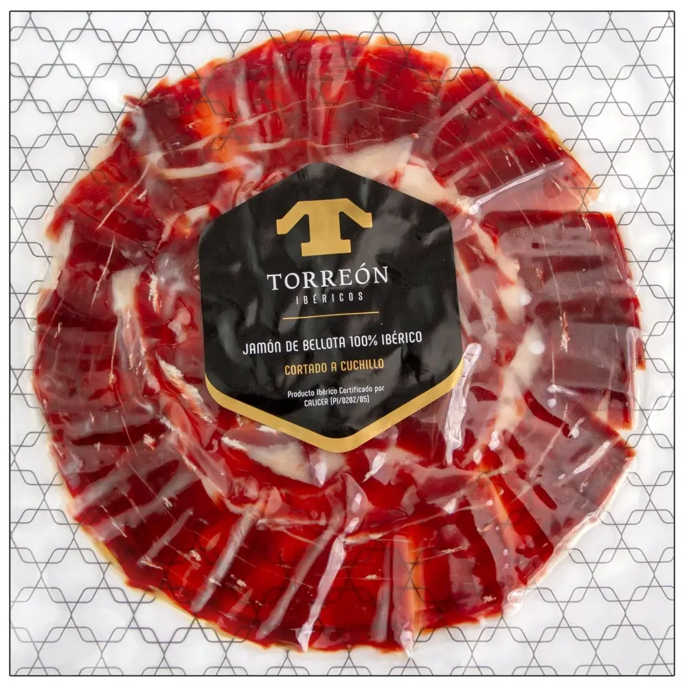 Jamón de Bellota 100% Iberian Cut with a Knife (Black Seal Acorn Ham)