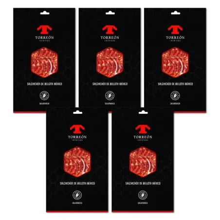 Pack 5 Cases - Salchichón Ibérico de Bellota (400g Total - 5x80g Sliced)